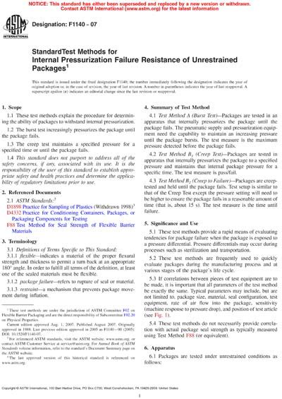 litvin test package|Standard Test Methods for Internal Pressurization Failure .